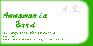 annamaria bard business card
