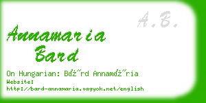 annamaria bard business card